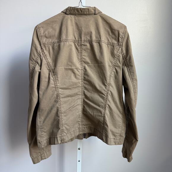 LOFT sz 6 tan khaki zip up jacket - Picture 5 of 7